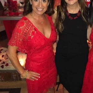 Lulu’s Red Crochet Dress